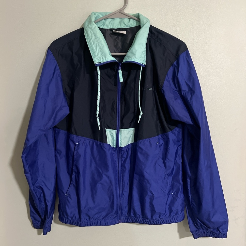 Columbia Sportswear blue mint lightweight windbreaker zip jacket size s active